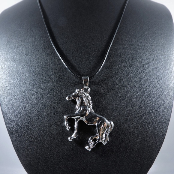 Jewelry - Stainless Steel Solid Horse Pendant Necklace